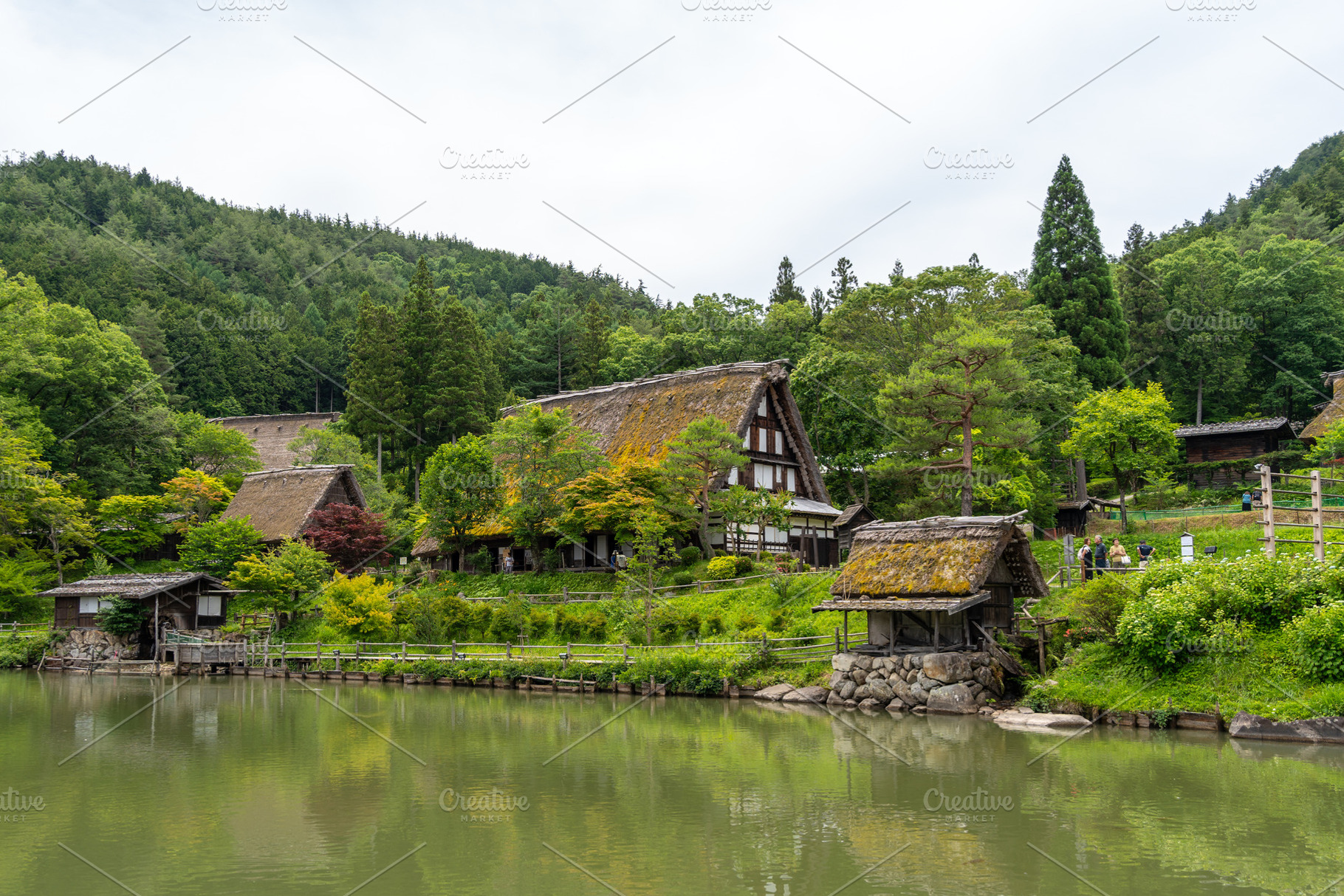 Traditional houses of Hida Folk Village in Takayama, Japan, an Architecture Photo by GoodGoods