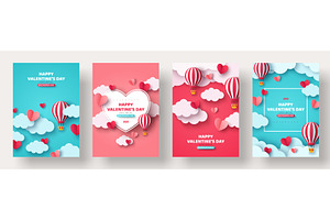 Valentin Day Concept Posters Clouds