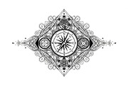 Ornamental Compass Rose SVG Bundle, an Illustration by Gaye Art (Thumbnail 28 of 31)