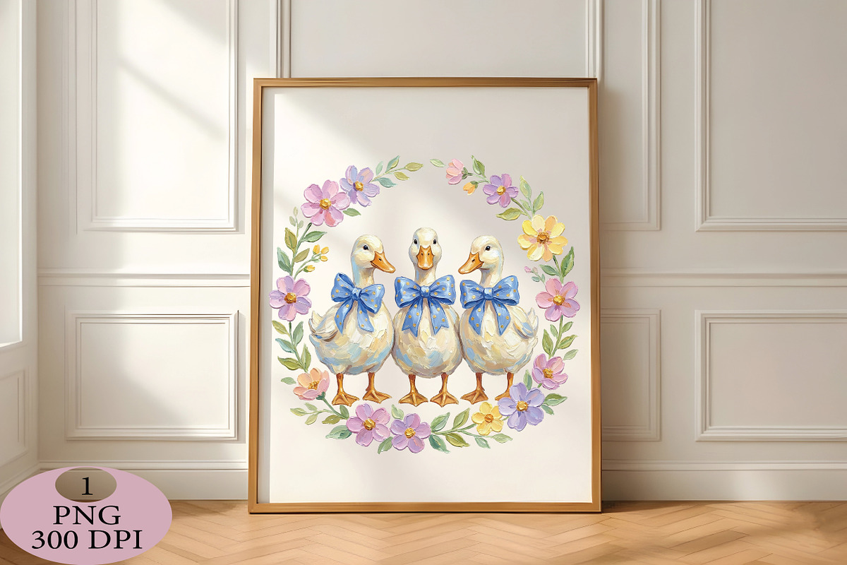 Brushstroke Easter Ducks Png, an Illustration by Daily.Designs (Photo 5 of 5)