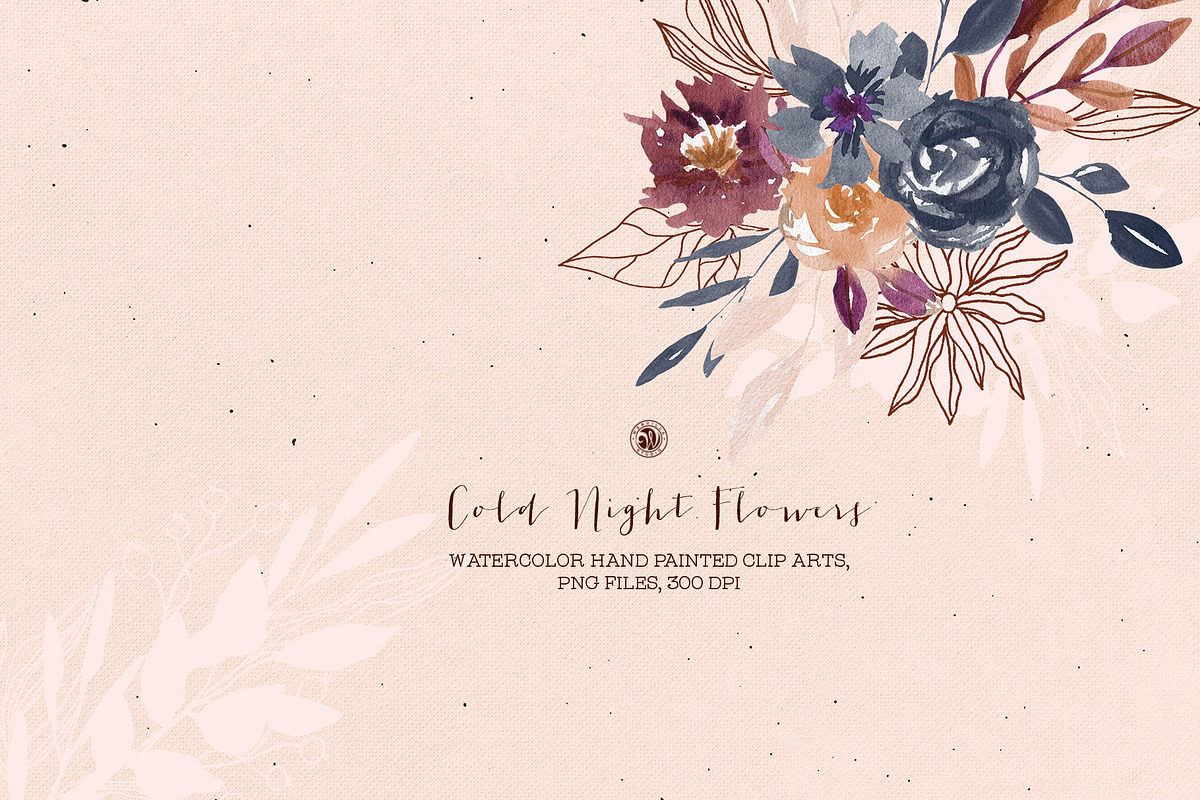 Cold Night Flowers, a Decorative Illustration by Webvilla Studio (Photo 4 of 6)