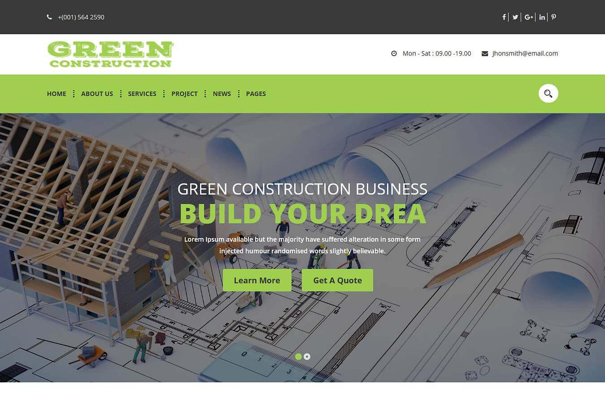 Green Construction - HTML5 Template, a HTML Template by CreativeGigs (Photo 4 of 5)