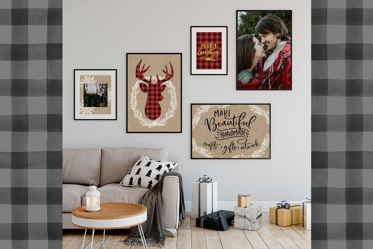 Holiday Hand Painted Buffalo Check, a Pattern Graphic by Summit Avenue (Photo 6 of 8)