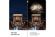 Fireworks Sky Replacement Pack, a Preset Add-On by Pix Cafe (Thumbnail 3 of 7)