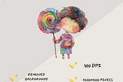CANDYLAND RAINBOW TREATS CLIPART, a Food Illustration by Daring Digies (Thumbnail 5 of 7)