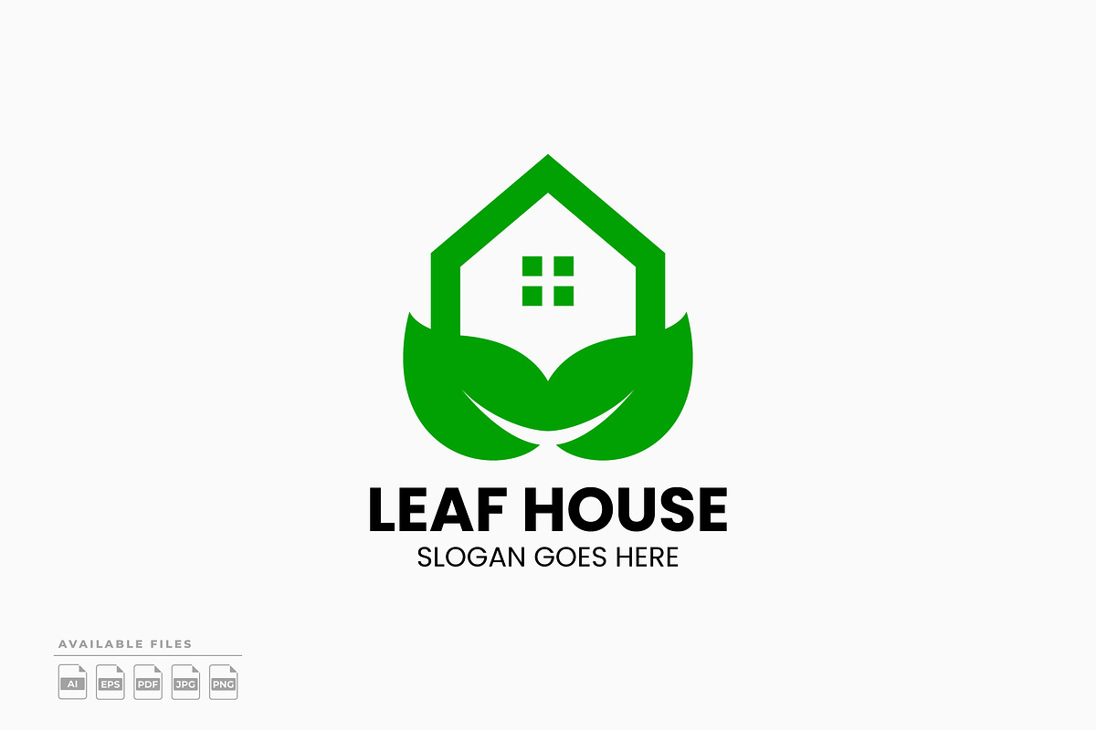 Leaf House Logo, a Branding & Logo Template by Zeer Graphic