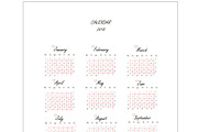 Simple Pink Calendar, a Stationery Template by byfloraison (Thumbnail 1 of 2)