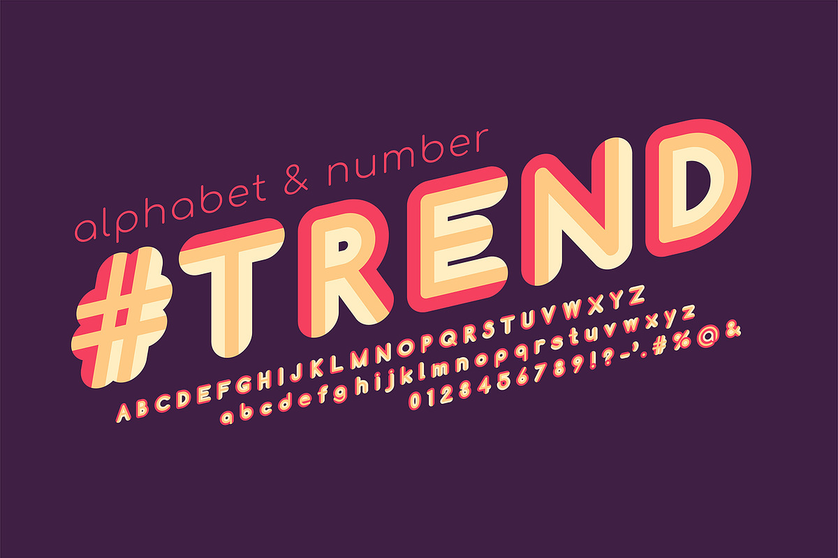 Colorful Retro 70s Alphabet, a Graphic by Pro_Vector (Photo 2 of 2)