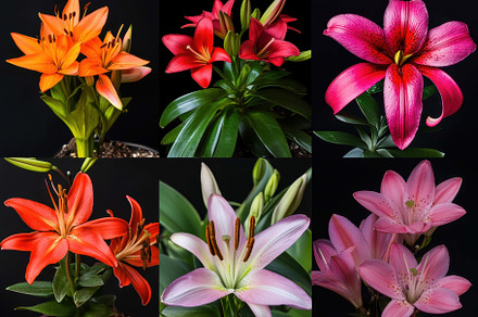Vibrant display of assorted lilies i, a Photo by Tanuart