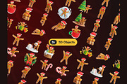 Gingerbread Man 3D Icons, a Characters & Person 3D Model by Rakata Studio (Thumbnail 5 of 7)