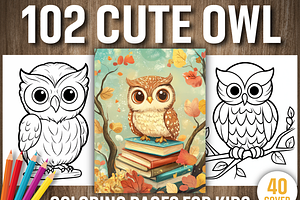 Printable Owl Coloring Pages for Kid, an Animal Illustration by Design Station