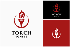 Torch Fire Flame Ignite Burn Logo, a Branding & Logo Template by ika trisiana