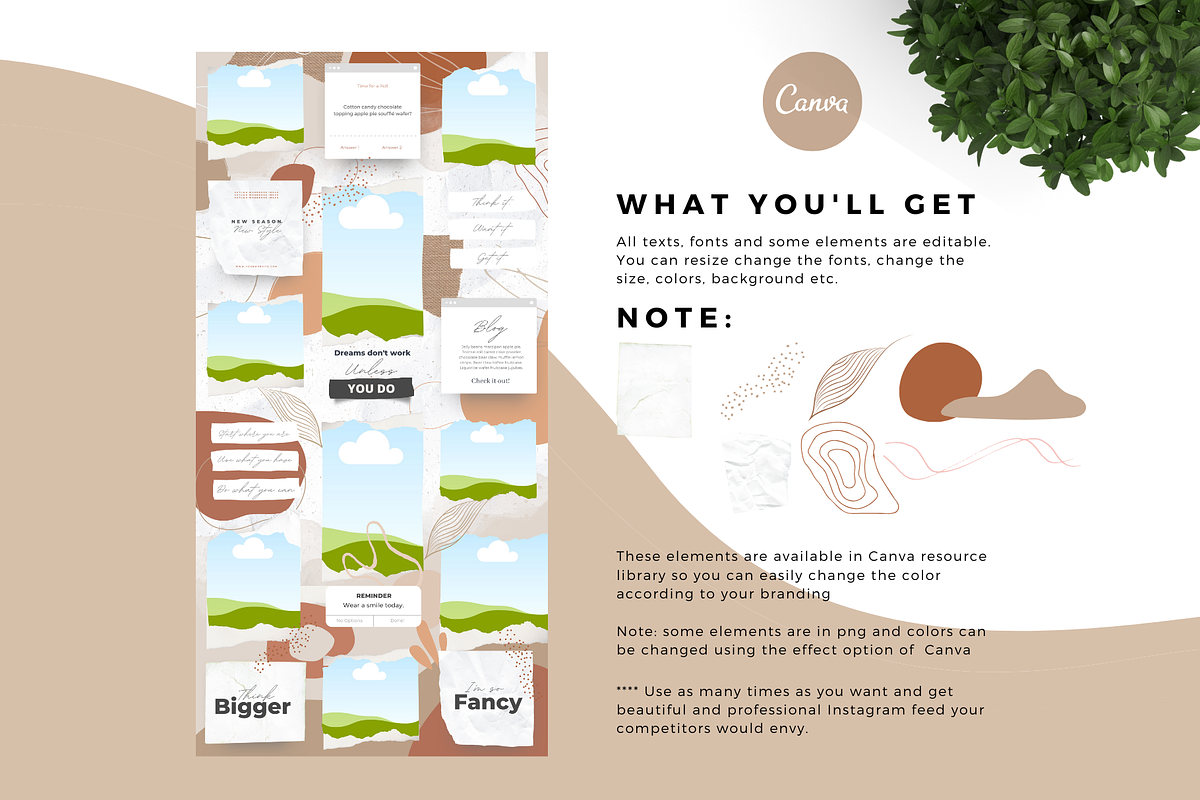 Glamour Instagram Puzzle Canva, a Templates & Theme by The Blog Creative (Photo 4 of 6)