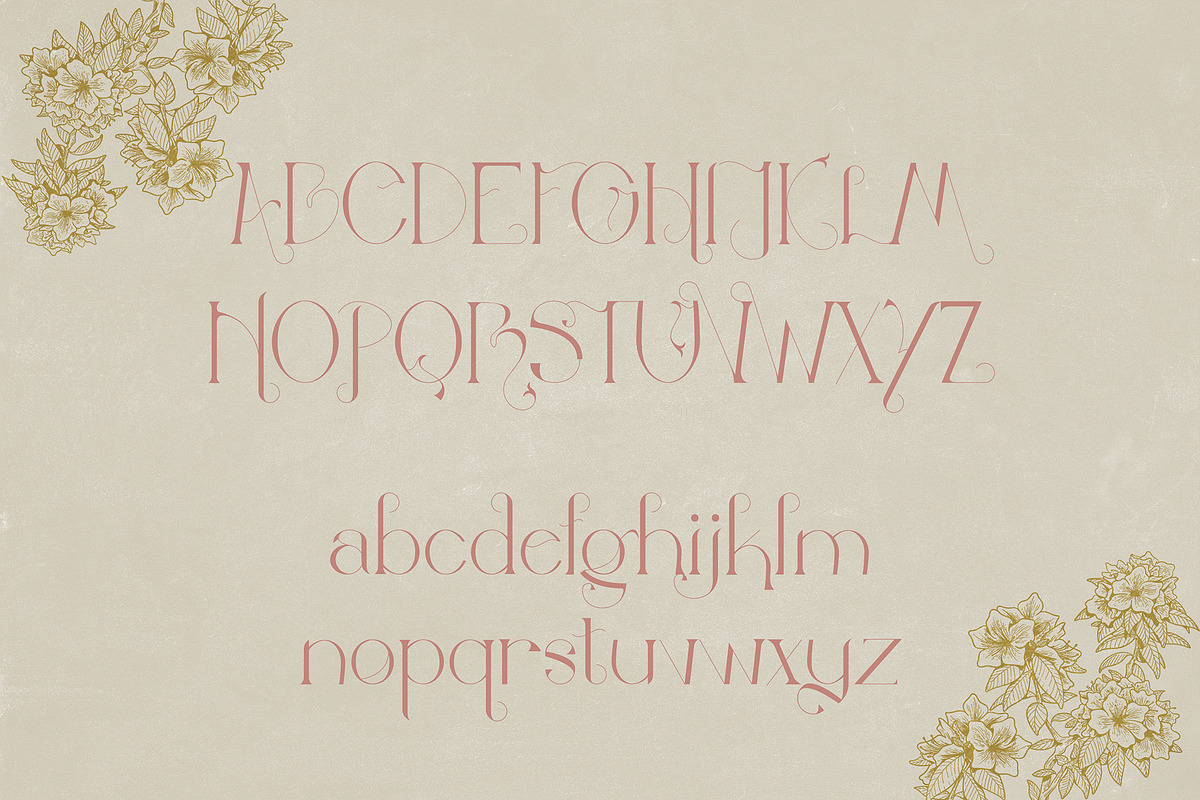 Gladiolus: Elegant Art Nouveau Type, a Serif Font by Megan Mahfoud Studio (Photo 2 of 8)