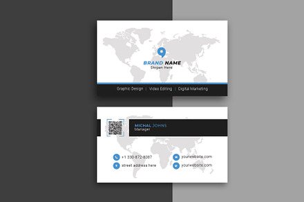 Corporate Business Card Template, a Business Card Template by Saman Osama