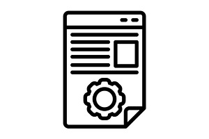 Script writing blak icon, an Outline Icon by Creative priyanka