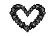 Floral Heart Frame Silhouette Pack, an Illustration by Artivon (Thumbnail 35 of 49)