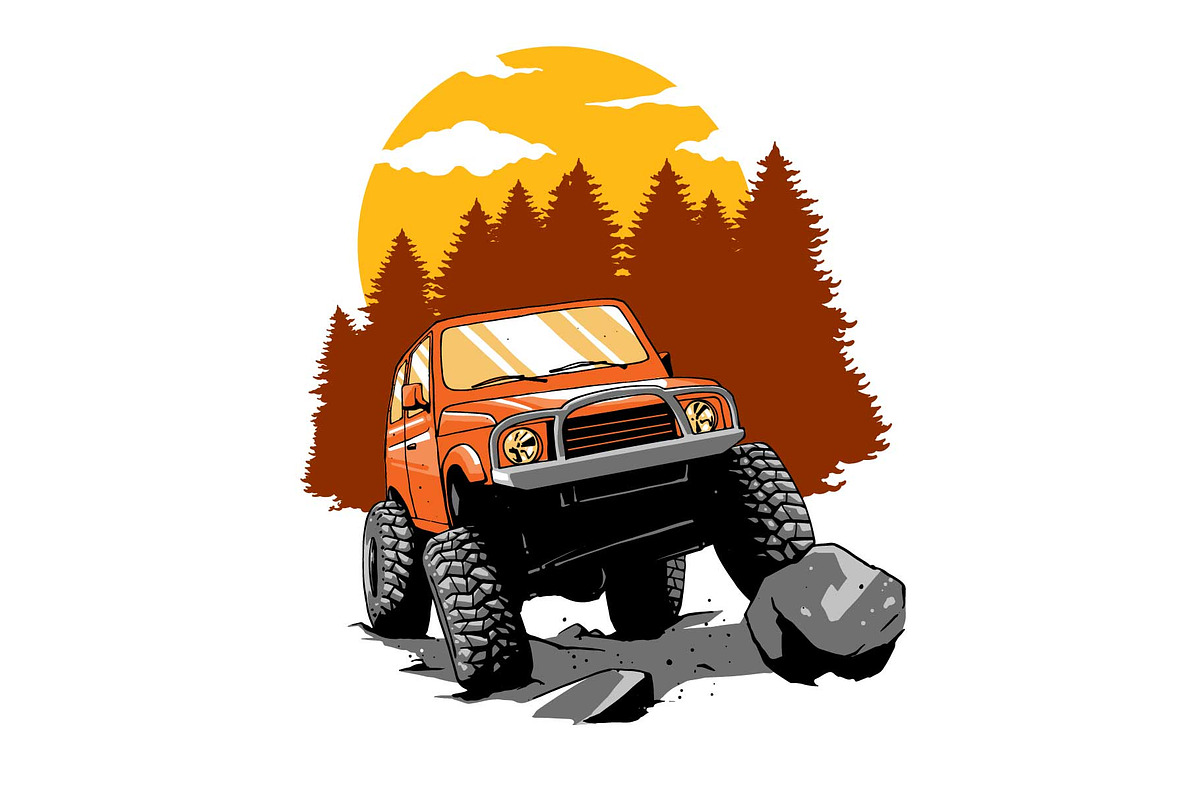 Off Road Car bundle artwork, a Transportation Illustration by grindstudio (Photo 6 of 8)