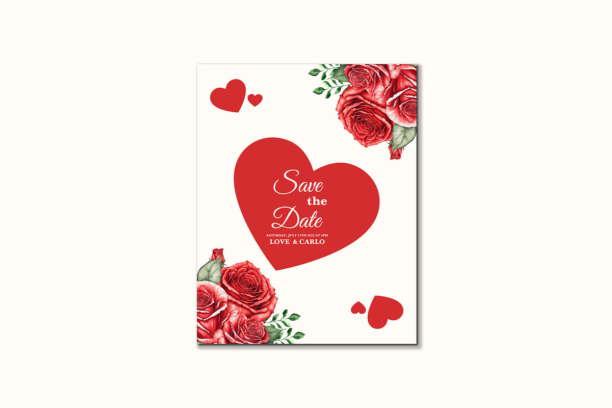 Wedding Card Design Watercolor Flora preview 2