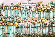 Summer Funny Fence Clipart, an Illustration by SVGArt (Thumbnail 1 of 9)