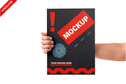 Hand Holding Flyer Sheet PSD, a Merchandise Mockup by Bruno's Shop (Thumbnail 1 of 3)