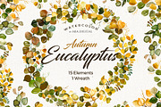 Watercolor Eucalyptus Branches, an Illustration by Mia Digital (Thumbnail 1 of 5)