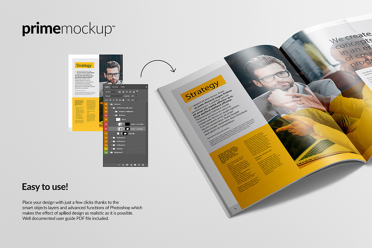 A4 Portrait Brochure Magazine Mockup, a Books & Magazine Mockup by PrimeMockup (Photo 2 of 10)