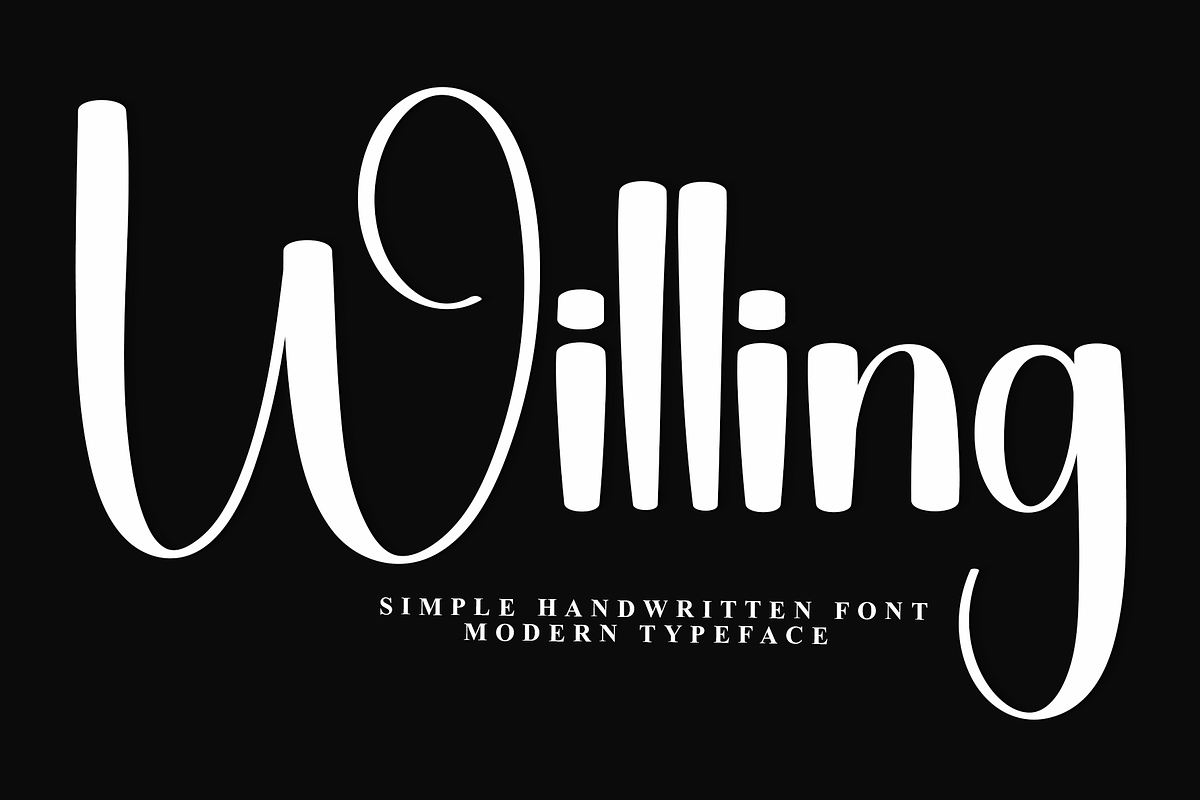 Willing, a Handwritten Font by InermediaSTUDIO (Photo 1 of 8)