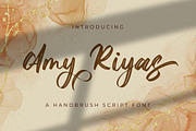 Amy Riyas - Textured Brush Font, a Script Font by StringLabs (Thumbnail 1 of 6)