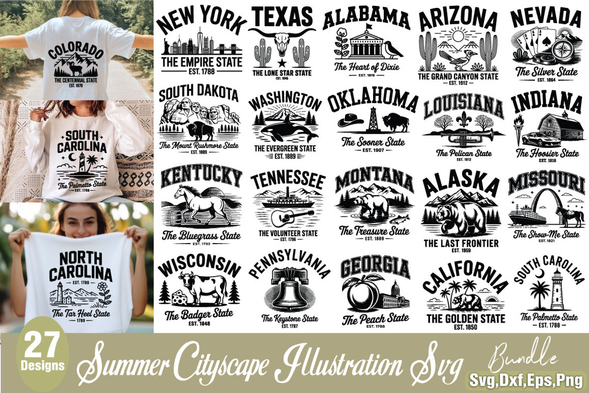 Summer Cityscape Illustration SVG, an Object Graphic by DollarSmart