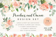 Peaches & Cream Graphic Set, an Illustration by Twigs and Twine (Thumbnail 1 of 10)