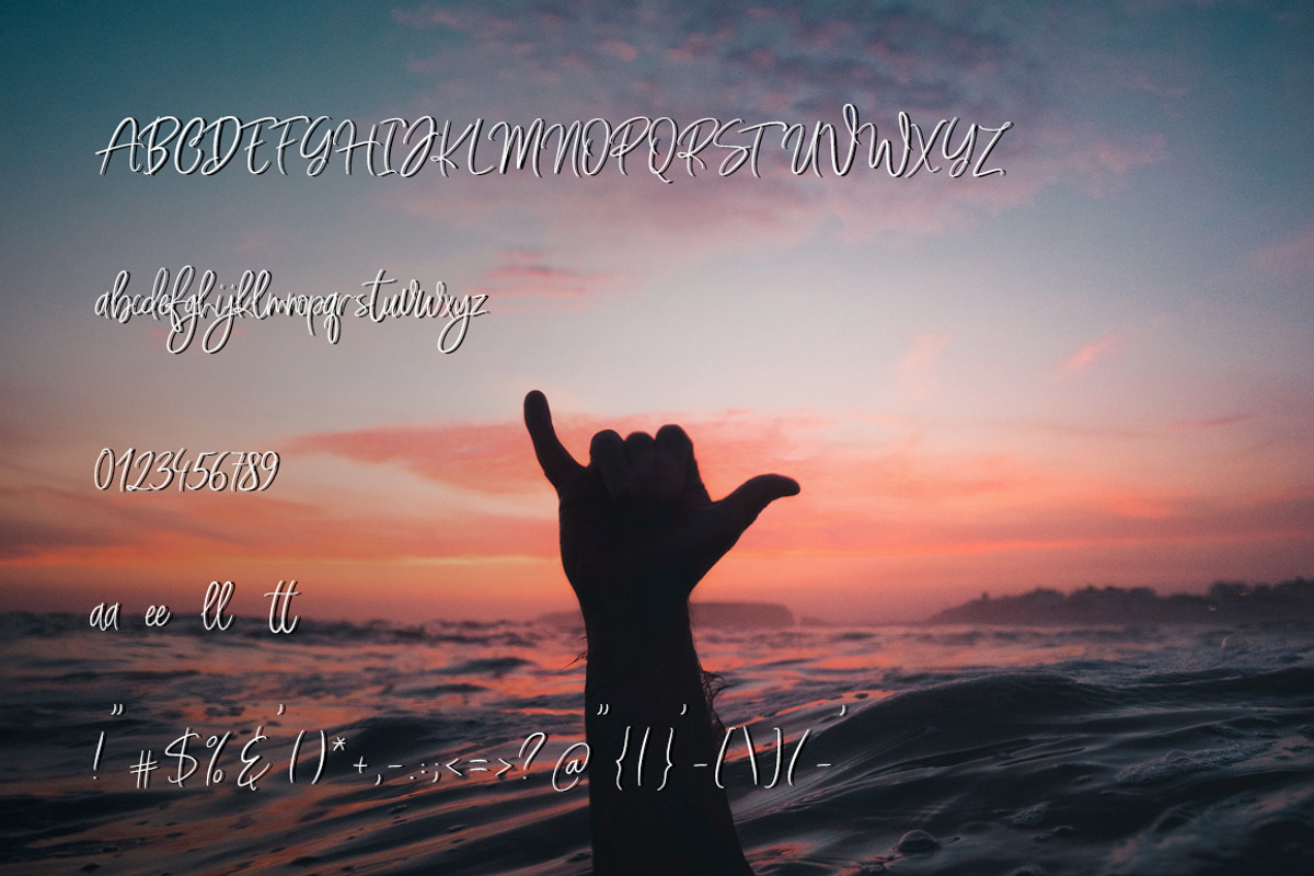 Lullaby Monoline Font, a Script Font by n.A Studio (Photo 9 of 9)