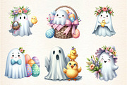 Cute Easter Ghost Clipart, an Illustration by DreamArtGraphic (Thumbnail 3 of 4)