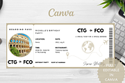 Editable Boarding Pass Template, a Card Template by YasdeyDesigns (Thumbnail 1 of 8)