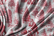 RED CHRISTMAS TOILE Seamless Pattern, a Pattern Graphic by AYAKA Studio Co. (Thumbnail 4 of 6)