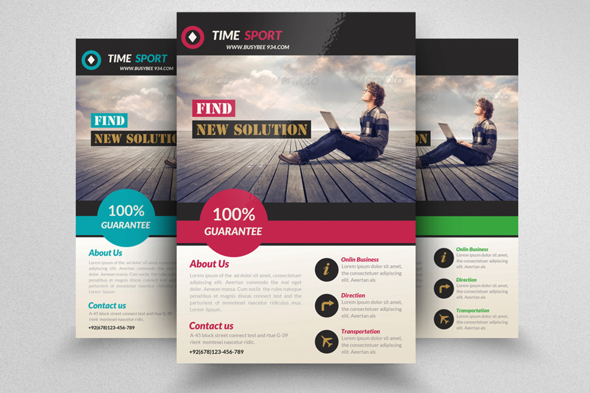 Creative Business Flyer Template, a Flyer Template by Psd Templates (Photo 1 of 3)