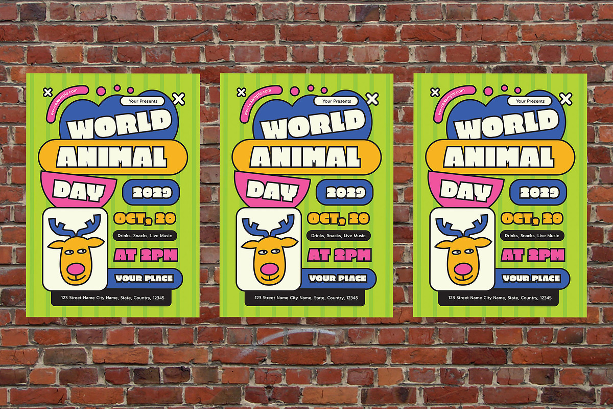 Green World Animal Day Flyer Set, a Flyer Template by Aiyari Graphic (Photo 3 of 3)