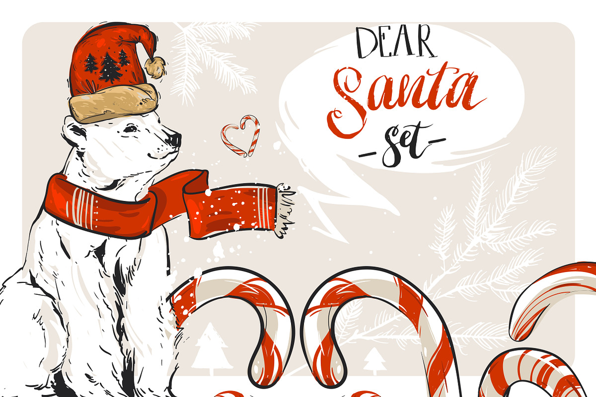 Dear Santa Christmas set, a Card Template by Anastasy_helter (Photo 2 of 10)