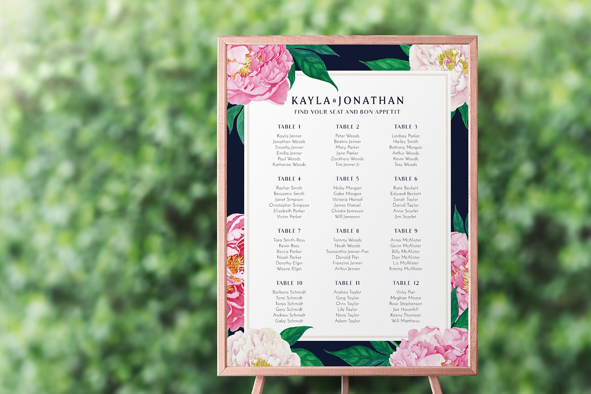 PEONY Watercolor Wedding Suite, an Invitation Template by Vintage To Vectors (Photo 5 of 10)