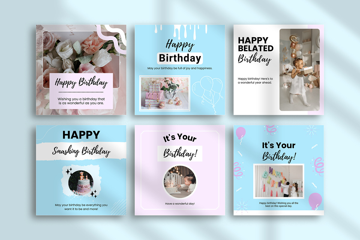 Happy Birthday Instagram Canva Post, a Social Media Template by Snapybiz (Photo 8 of 10)