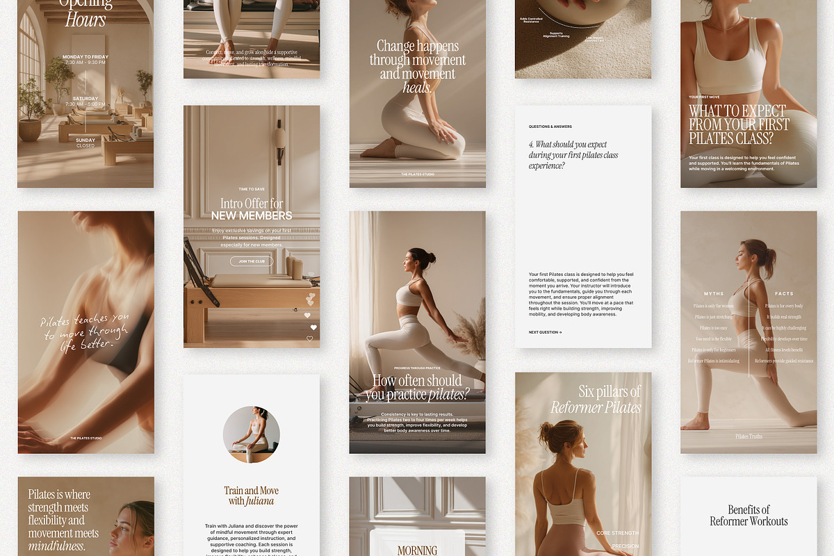 Pilates Instagram Templates, a Social Media Template by Wildnun Studio (Photo 9 of 10)