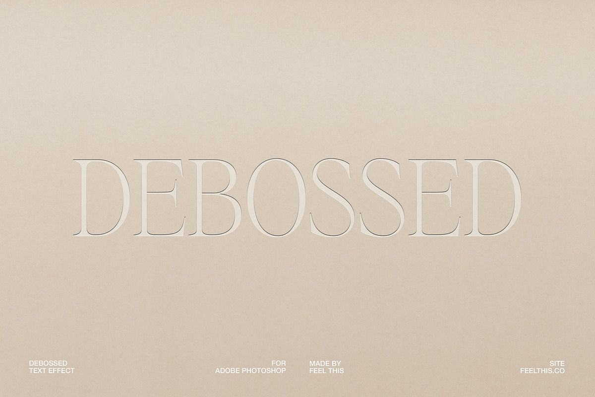 Debossed Paper Logo Mockup PSD, a Packaging Mockup by Feel This (Photo 1 of 5)