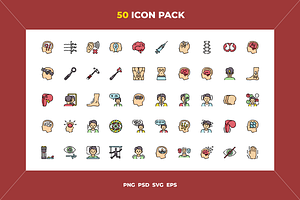 Neurological disorders icons, an Outline Icon by Wencory