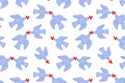 Dove Seamless Pattern Collection, a Pattern Graphic by AnbyArt (Thumbnail 5 of 10)