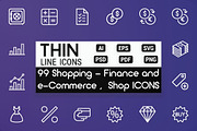 Shopping - Finance & Commerce Icons, an Outline Icon by FlatLineIcons (Thumbnail 1 of 6)