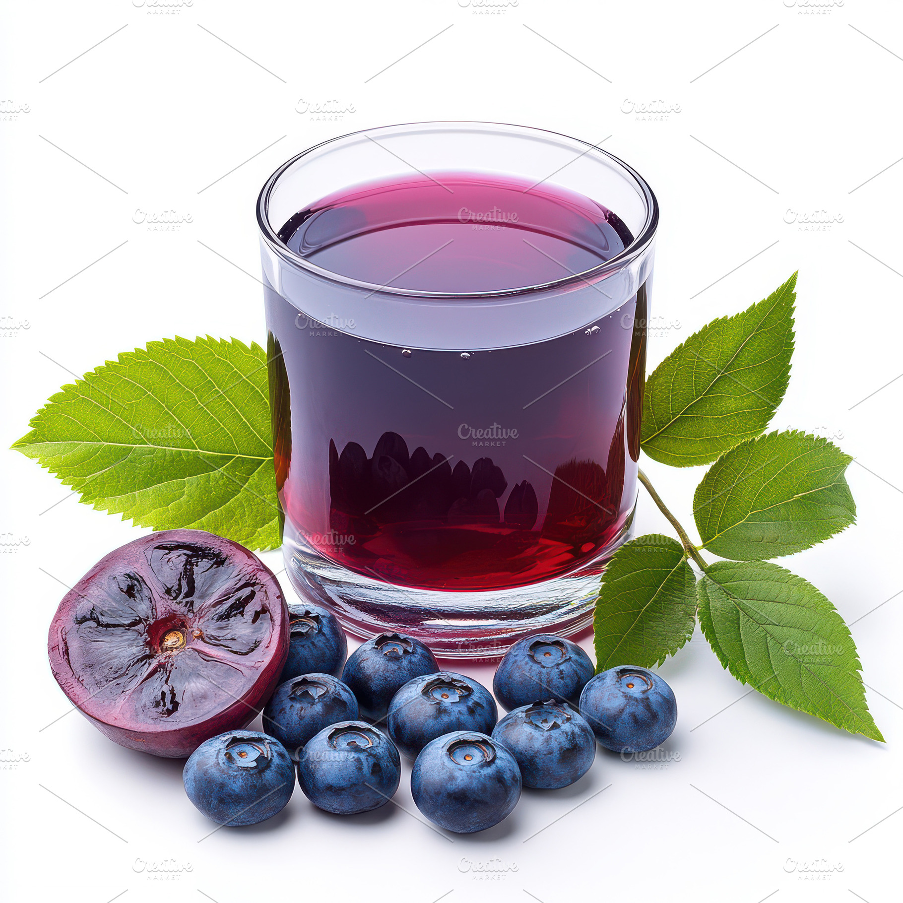 Refreshing Blueberry Juice Glass Blu, a Food & Drink Photo by Pixeness Studio