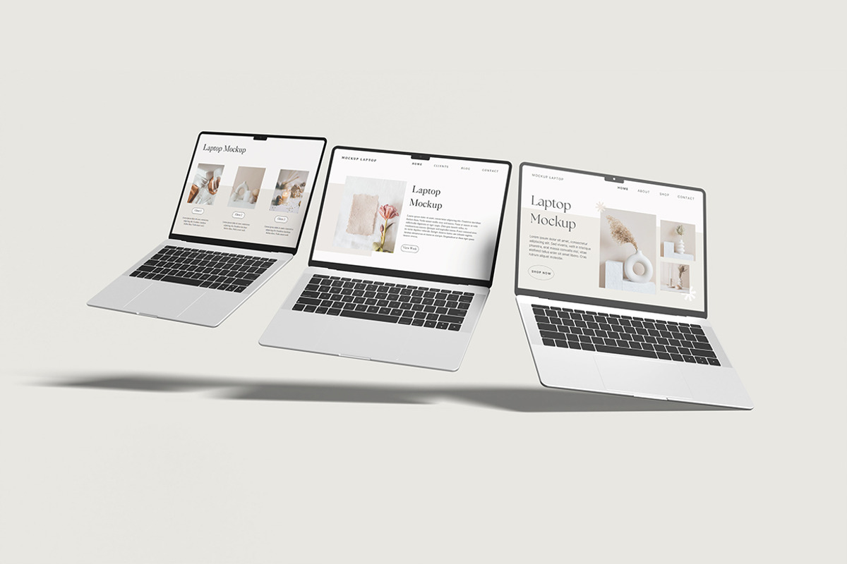 Minimalist Laptop Screen Mockup, a Mockup by My Code Std (Photo 2 of 6)