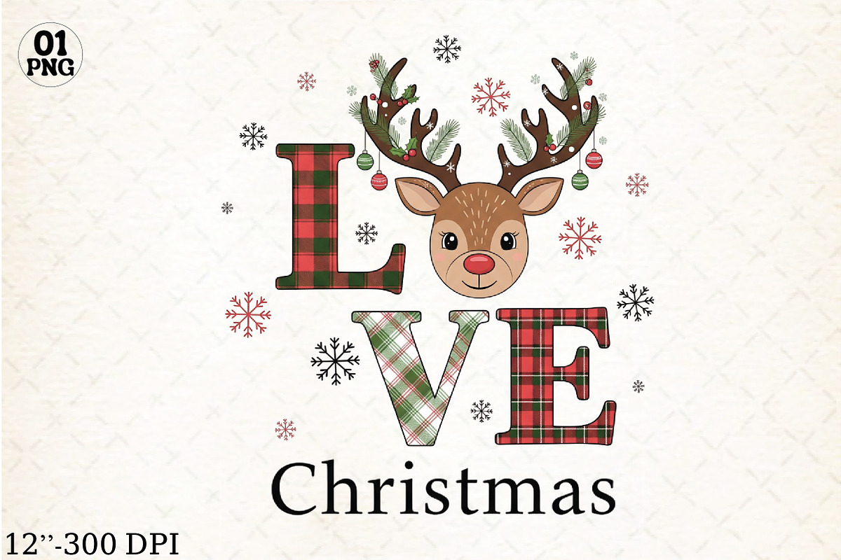 Love Christmas PNG Sublimation, an Illustration by Libby Wishes (Photo 1 of 5)
