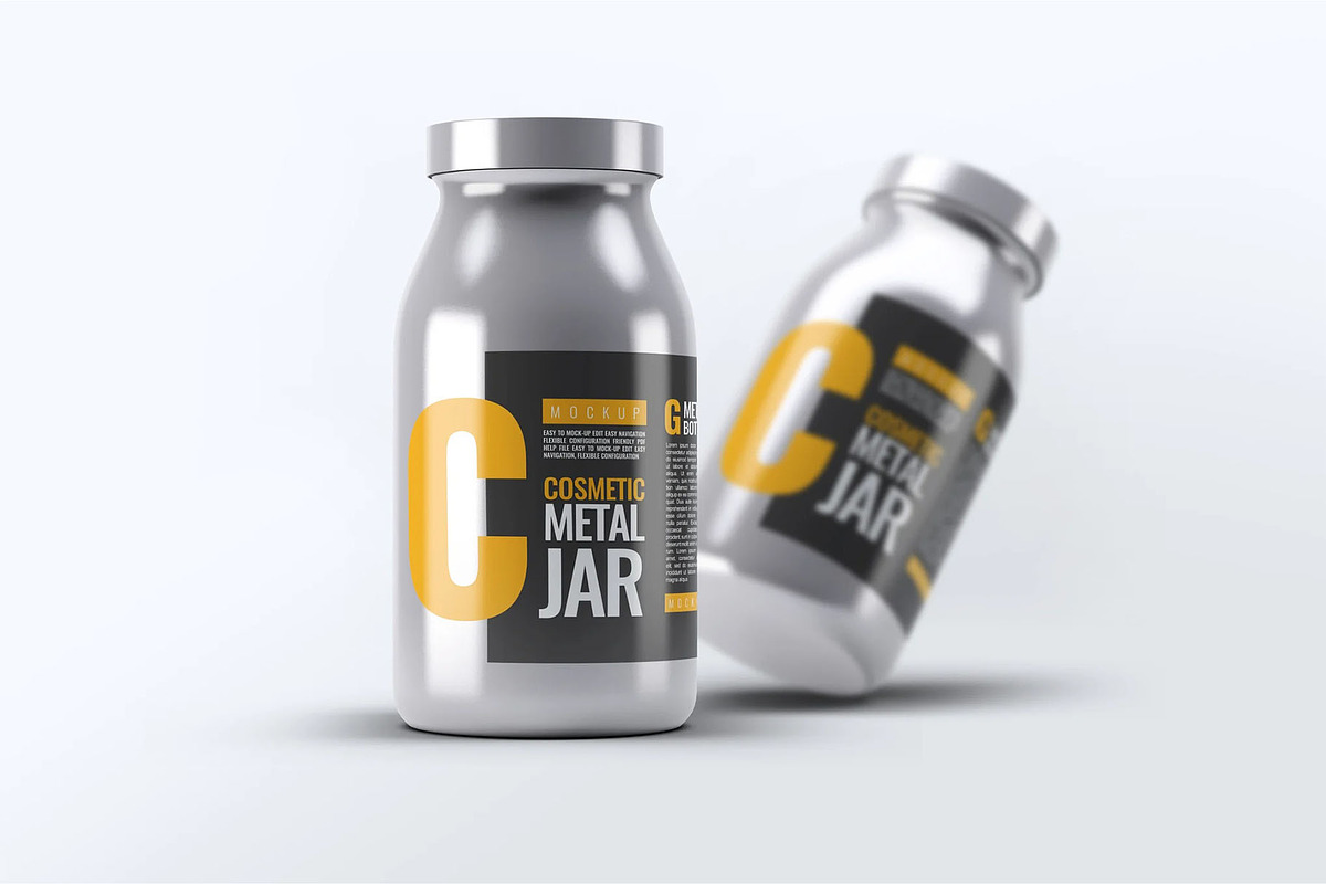 Metal Cosmetic Bottle Mock-Up, a Product Mockup by Hubzway (Photo 2 of 8)