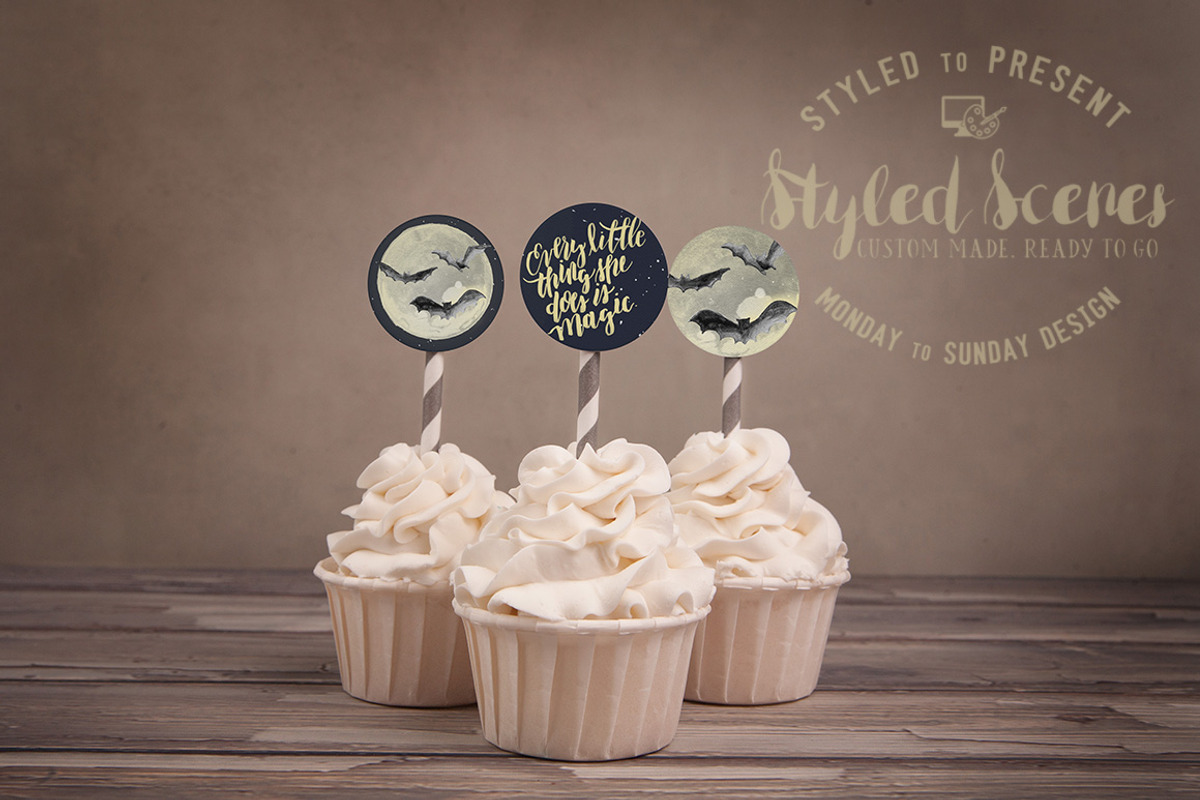 87 Cupcake Topper Mockups!, a Cups & Container Mockup by Snark Heart (Photo 6 of 6)